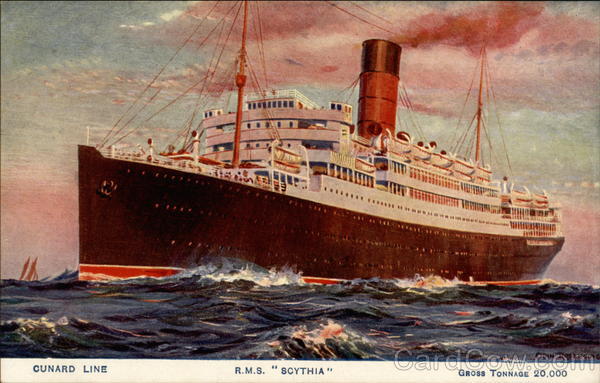 Cunard Line R.M.S. Scythia Steamers