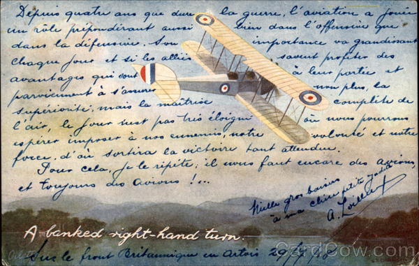 A Banked Right-Hand Turn Aircraft