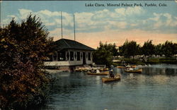 Lake Clara, Mineral Palace Park Pueblo, CO Postcard Postcard