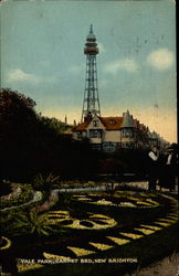Vale Park, Carpet Bed New Brighton, England Postcard Postcard