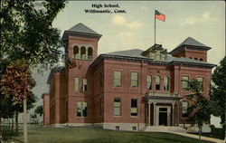 High School Willimantic, CT Postcard Postcard