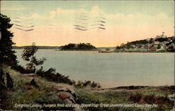 Evergreen Landing, Pumpkin Knob and Long Island from Great Diamond Island Postcard