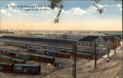 A View of the Railroad Yards Postcard