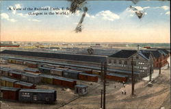 A View of the Railroad Yards Postcard