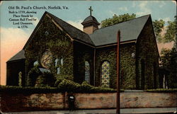 Old St. Paul's Church Norfolk, VA Postcard Postcard