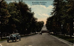Washinton Boulevard Kansas City, KS Postcard Postcard