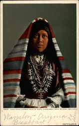 Juana Marie, A Pueblo Indian of Isleta Albuquerque, NM Native Americana Postcard Postcard