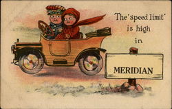 Couple Driving in Car Meridian, MS Postcard Postcard