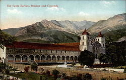 Santa Barbara Mission and Grounds Postcard