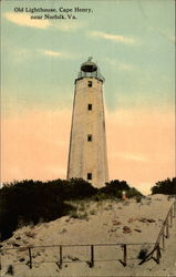 Old Lighthouse Cape Henry, VA Postcard Postcard