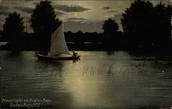 Moonlight on Sodus Bay Postcard