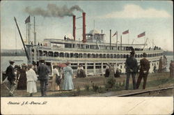 Steamer J. S Peoria, IL Riverboats Postcard Postcard