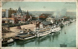 Steamboat Landing and Union Station Postcard