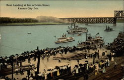 Boat Landing at foot of Main Street Postcard
