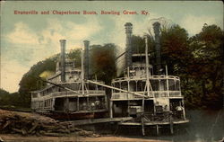 Evansville and Chaperhone Boats Postcard