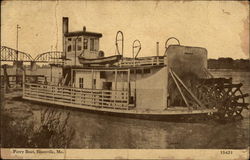 Ferry Boat Boonville, MO Postcard Postcard