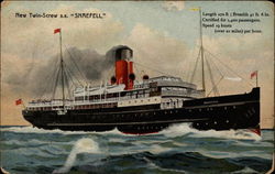 New twin-screw SS. "Snaefell" Postcard
