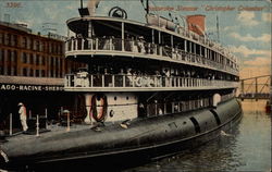 Excursion Steamer "Christopher Columbus" Postcard