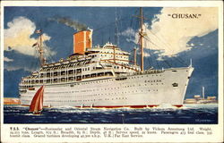 T.S.S. "Chusan." Boats, Ships Postcard Postcard
