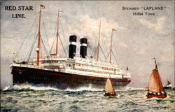 Red Star Line. Steamer "Lapland" Postcard Postcard