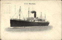 S. S. Manchuria Postcard
