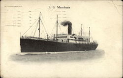 SS Manchuria Postcard