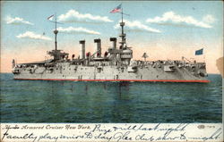U.S. armored Cruise Postcard