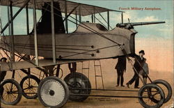 French Military Aeroplane Postcard