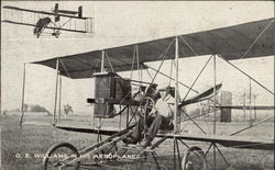 O. E. Williams in his Aeroplane Postcard
