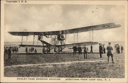 Hanley-Page bombing machine Postcard