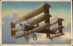 A.V. Roe Triplane Postcard