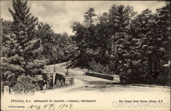 Entrance to campus - Cornell University Ithaca New York