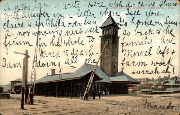 Central R.R. Station Allentown Pennsylvania