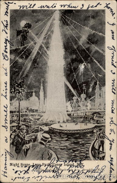 Night Scene, Luna Park, Coney Island New York