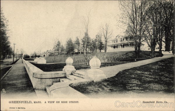 A view on High Street Greenfield Massachusetts