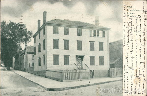 Longfellow's Home Portland Maine