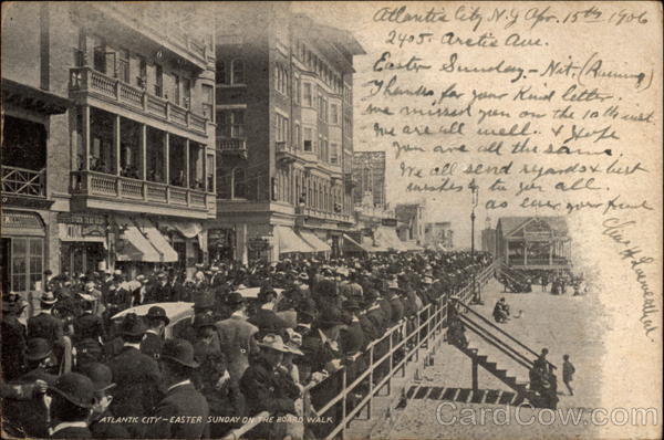 Easter Sunday on the Board Walk Atlantic City New Jersey