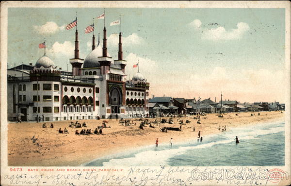 Bath House and Beach Ocean Park California