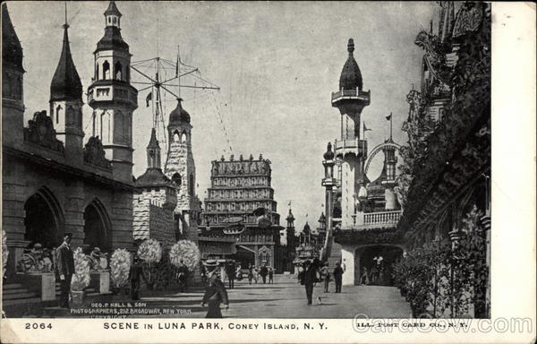 Scene in Luna park Coney Island New York