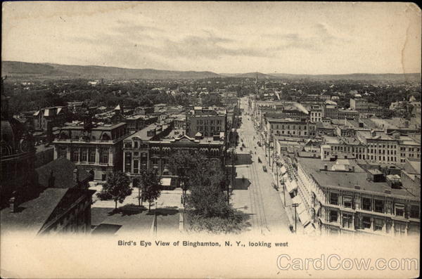 Bird's Eye View, looking west Binghamton New York