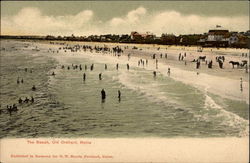 The Beach Old Orchard Beach, ME Postcard Postcard
