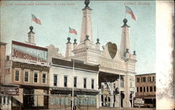 Surf Avenue and Entrance to Luna Park, Coney Island Postcard