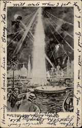 Night Scene, Luna Park, Coney Island Postcard