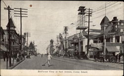 Bird's-eye View of Surf Avenue, Coney Island Postcard