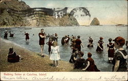 Sunbathers Santa Catalina Island, CA Postcard Postcard