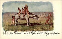 This Strenuous Life is Telling on Me Native Americana Postcard Postcard