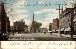 Main Street New Britain, CT Postcard Postcard