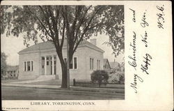 Library Torrington, CT Postcard Postcard