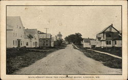 Main Street from the Penobscot House Postcard