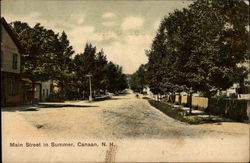 Main Street in Summer Canaan, NH Postcard Postcard